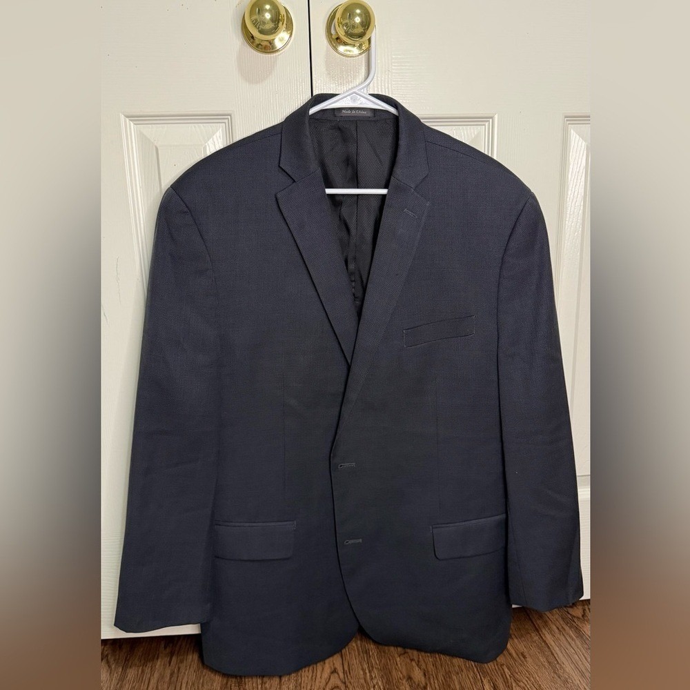 Michael Kors Men's Navy Blue 100% Wool Business Casual Versatile Blazer Size 46R